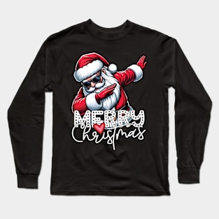 Merry Christmas Holiday Cool Santa Dabbing Long Sleeve T-Shirt